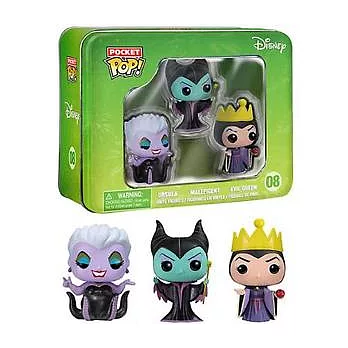 《POP！》迪士尼Disney Tins 錫盒系列 反派女魔頭 (黑魔女、壞皇后、烏蘇拉) -- FunKo出品