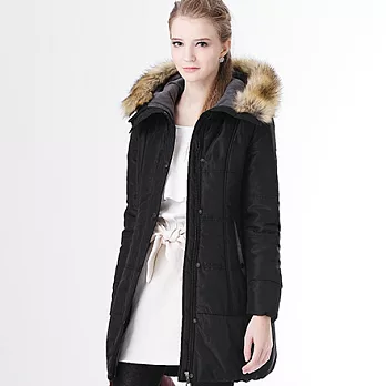 【模兒空間AMOR SPACE】S2023明星風采窈窕舖棉大衣(共2色)M黑