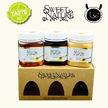 【壽滿趣】Sweet Nature - 混裝蜂蜜禮盒(麥蘆卡MGO200+、琉璃苣、三葉草)