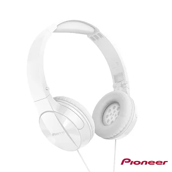 Pioneer SE-MJ503 輕巧摺疊耳罩式耳機白色