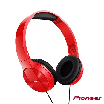 Pioneer SE-MJ503 輕巧摺疊耳罩式耳機紅色