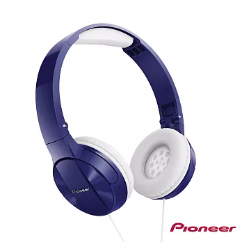 Pioneer SE-MJ503 輕巧摺疊耳罩式耳機藍色