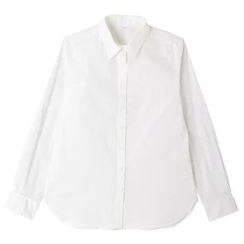 [MUJI無印良品]女有機棉水洗平織襯衫L白色