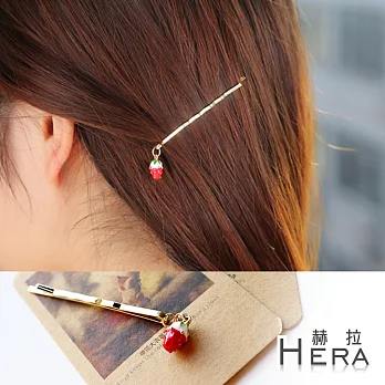 【Hera】赫拉 可愛立體草莓髮夾/邊夾/一字夾２入組(不挑色)