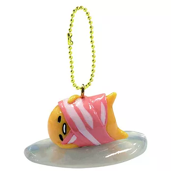《Sanrio》蛋黃哥晶瑩塑膠立體造型吊鍊(煙燻火腿蛋)