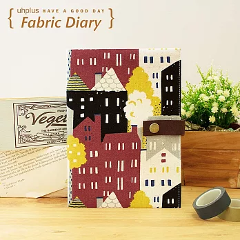 uhplus Fabric Diary 布手帳- 童趣北歐木屋(咖啡)