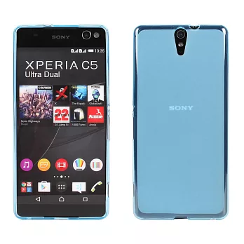 【BIEN】SONY Xperia C5 Ultra 輕量氣質軟質手機殼 (霧藍)