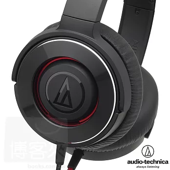 鐵三角 ATH-WS550 黑紅色 BRD 撼動人心的低頻 頭戴式耳機黑紅色
