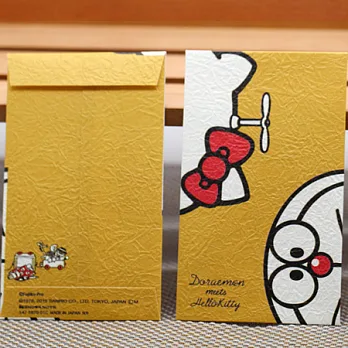 【日本製 】小叮噹、Kitty 結盟 ~ 小信封紅包袋【小叮噹的復仇者聯盟 】咖啡復仇者