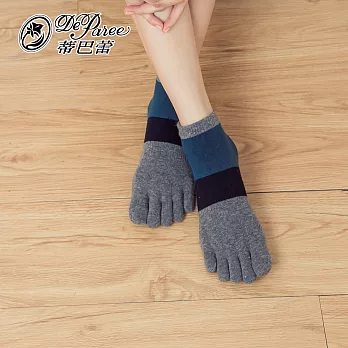 蒂巴蕾TOE SOCKS乾爽五指短襪-午夜的金色夕陽中灰