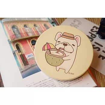 鬼畫福 陶瓷吸水杯墊-清涼一夏