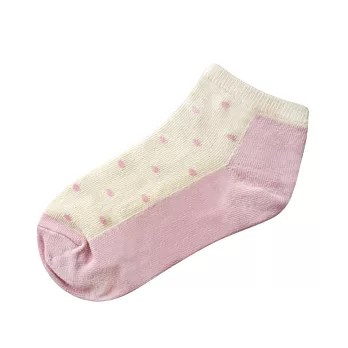 兒童圓點短襪 14~17淺粉