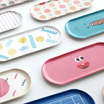 Livework 同學會文具收納筆盤-粉紅pompom