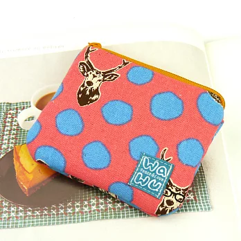 WaWu 小零錢包(兔與鹿/粉色)