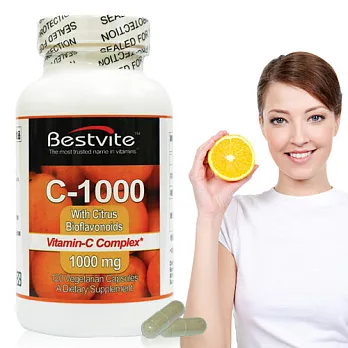 【美國BestVite】必賜力長效維他命C1000膠囊 (120顆)