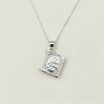 【安珂ECO正韓飾品】MY LOVE STORY書本造型可放照片 925純銀項鍊