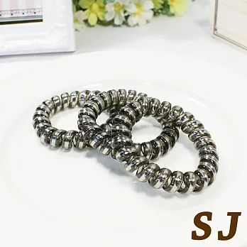 【SJ】韓版亮眼金屬色電話線3入-黑夜銀