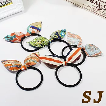 【SJ】圖騰民族風兔耳造型O束髮束隨機出貨