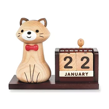 Wooderful life X 筆座萬年曆/ 貓咪