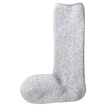 [MUJI無印良品]女羊毛混直角圈絨保暖室內襪灰色