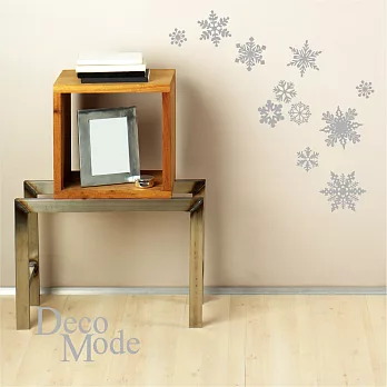 DecoWall 圖像壁貼 ◆ 雪花 銀灰 Silver Grey