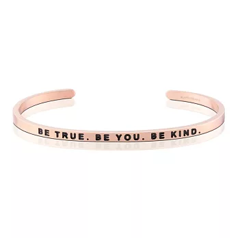 MANTRABAND 美國悄悄話手環 Be True Be You Be Kind 玫瑰金