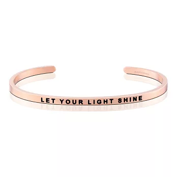 MANTRABAND 美國悄悄話手環 Let Your Light Shine玫瑰金