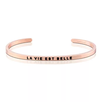 MANTRABAND 美國悄悄話手環 La Vie Est Belle 美麗人生 玫瑰金