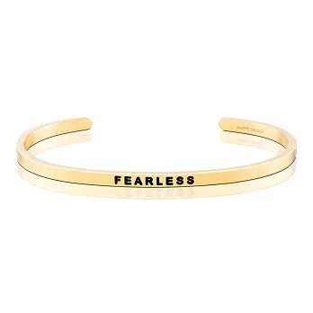 MANTRABAND 美國悄悄話手環 Fearless 無所畏懼 勇敢追夢 金色