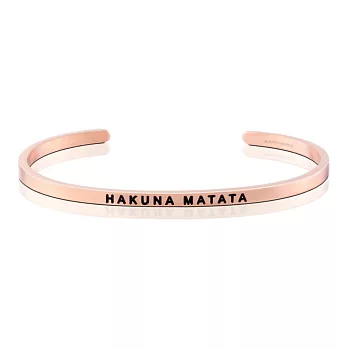 MANTRABAND 美國悄悄話手環 HAKUNA MATATA 無憂無慮 玫瑰金