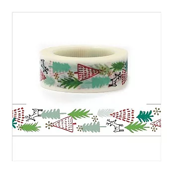 知音文創 X 聖誕短碼紙膠帶/ 森林聖誕馴鹿