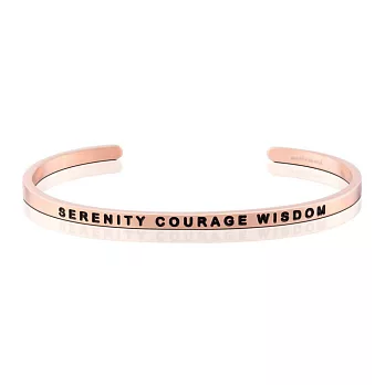 MANTRABAND 美國悄悄話手環 Serenity Courage Wisdom玫瑰金