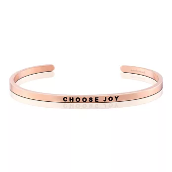 MANTRABAND 美國悄悄話手環 CHOOSE JOY 玫瑰金 一定要幸福