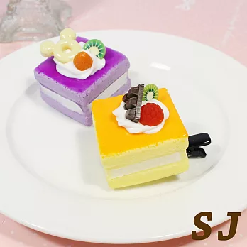 【SJ】日韓仿真綿密水果蛋糕造型壓夾-蜂蜜蛋糕