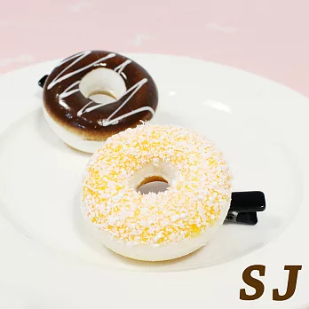 【SJ】日韓可愛仿真甜甜圈造型壓夾-原味甜甜圈