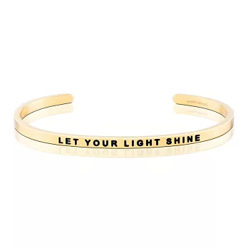 MANTRABAND 美國悄悄話手環 Let Your Light Shine金色