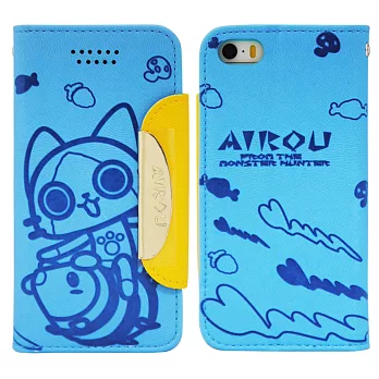 Aztec 艾路貓 紅米機 掀蓋式皮套 手機殼-大貓藍