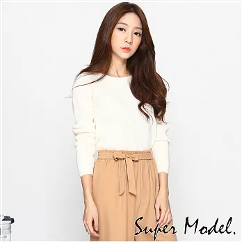 【名模衣櫃】寬鬆保暖素面針織毛衣-共5色 (適穿M-XL)FREE白色