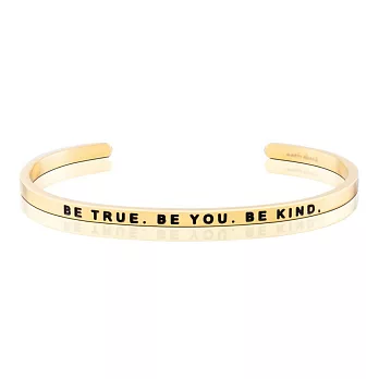 MANTRABAND 美國悄悄話手環 Be True Be You Be Kind 金色