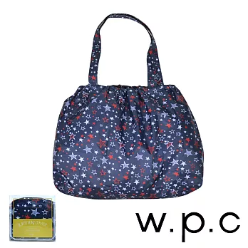 【w.p.c】時尚包包雨衣/束口防雨袋(深藍星星)