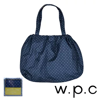 【w.p.c】時尚包包雨衣/束口防雨袋(深藍點點)