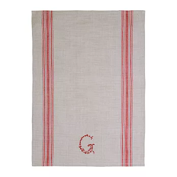 G red on warm grey 茶巾