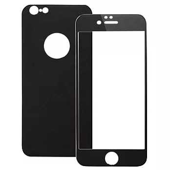 APPLE iPhone6S Plus 5.5吋 3D曲面全滿版鋼化玻璃前+合金後貼(黑)
