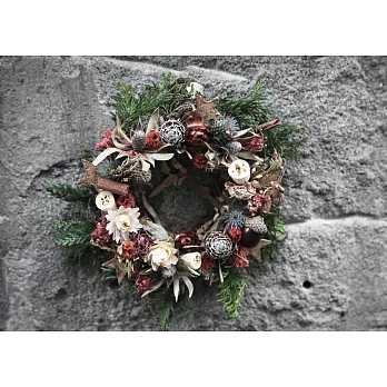 聖誕節慶花圈(小)