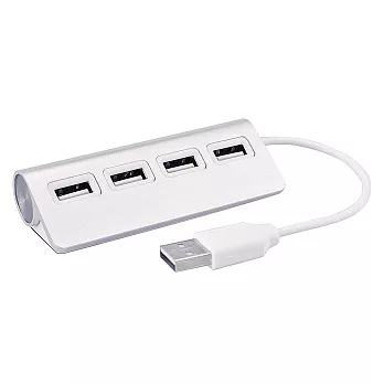 Bravo-u USB2.0 鋁合金4 Port HUB(銀)