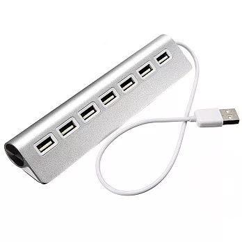 Bravo-u USB2.0 鋁合金7 Port HUB(銀)