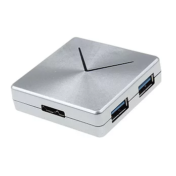 K-Line USB3.0 方形金屬感4 Port HUB(銀)