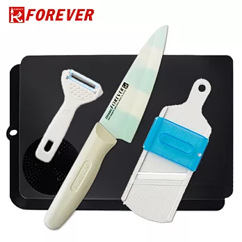 【FOREVER】鋒愛華廚房必備陶瓷刀4件組