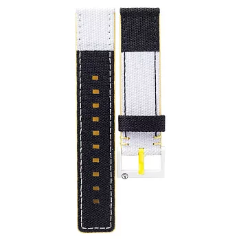 Q&Q SmileSolar 40mm錶帶-010 銀紋黃