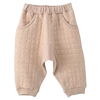 [MUJI無印良品]幼兒棉混針織刺縫束腳長褲80駝色